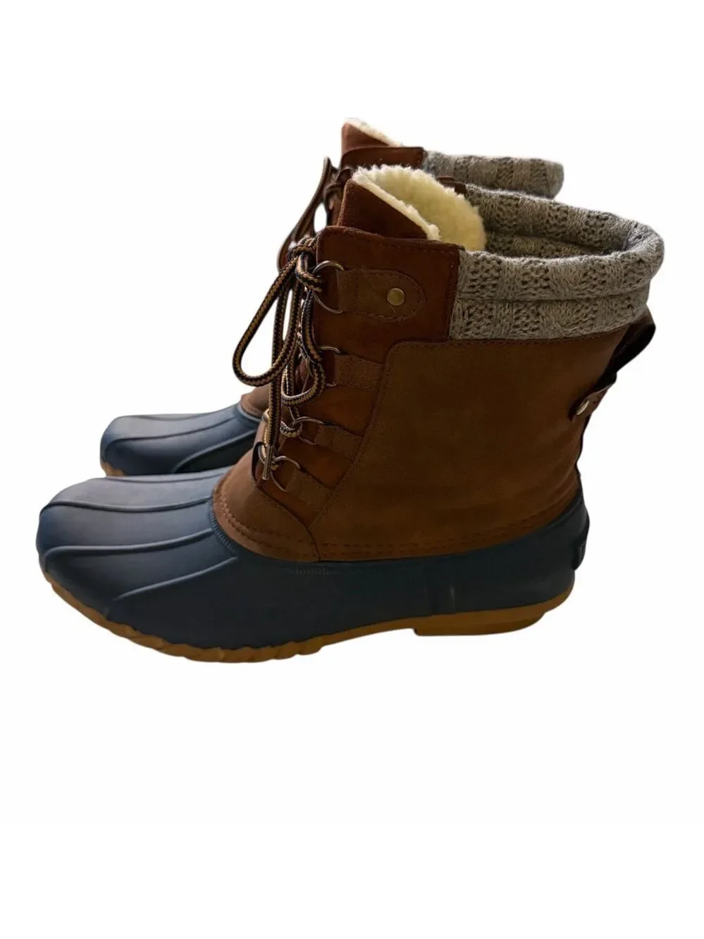 Sporto Women's Waterproof Duck Boots Size 11 Insulated Faux Fur Lining